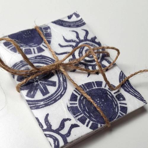 Kärtchen, Set/3 Stück, handgedruckt