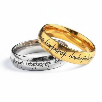 Ring mit Gravur aus Edelstahl in Gold oder Silber – 6 mm breite Eheringe personalisiert – Partnerringe für Paare