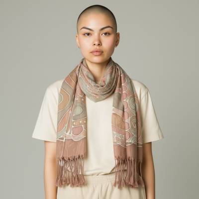 Batikschal handbemalt – 100% Baumwolle, pflanzliche Farbstoffe, Unikat aus Thailand, nachhaltig