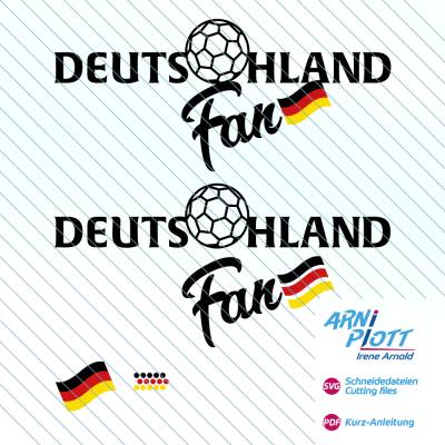 SVG Plotterdatei Handball WM, EM, –Deutschland-Fan Handball, Vektordatei, Fan-Shirt, Fan-Hoodie, Autosticker Handball