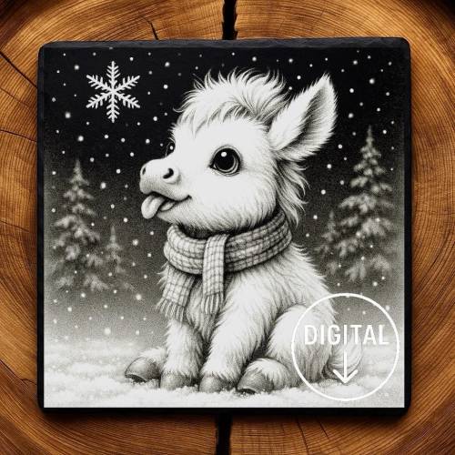 Laserdatei Fohlen – Gravurdatei PNG für Schiefer & Holz | Bildgravur