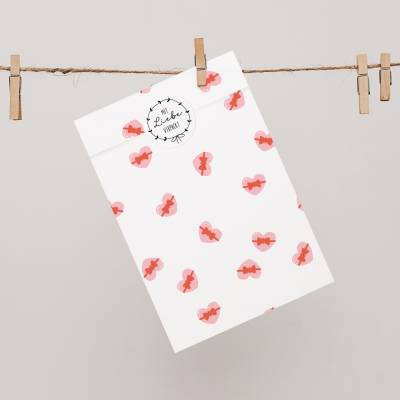 Papiertüten Set *Valentine* / Motiv 2 / Flachbeutel in versch. Größen für Valentinstag und Geburtstag