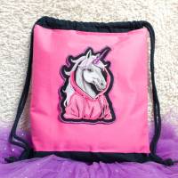 Einhorn cool Color Lichteffekt – 20x26-30cm, 21*40cm EXP Magisches Stickmuster für schwarze Stoffe Bild 8