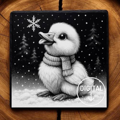 Laserdatei Gans – Gravurdatei PNG für Schiefer & Holz | Bildgravur