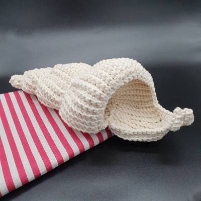 Große gehäkelte Meeresschnecke – maritime Deko & Aufbewahrung