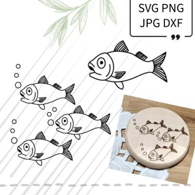 Plotterdatei Laser Motiv Fisch Sprotte Jürgen