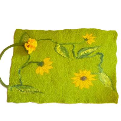 Filz Sitzunterlage aus 100% Wolle – Handgefertigtes Outdoor Sitzkissen, rollbar & individuell