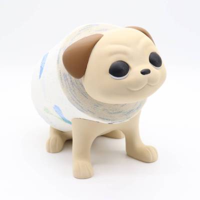 Uwe der Toilettenmops – lustiger Toilettenrollenhalter Hund aus 3D-Druck