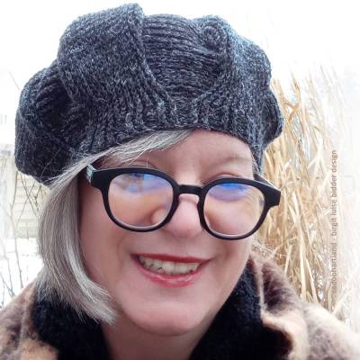 Tolle Baskenmütze häkeln in Gr. M-L, MA LINNA, Kopfumfänge von 56-59 cm