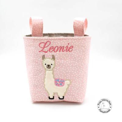 Lenkertasche für Laufrad (gefüttert mit Wachstuch) * Dreirad * Wunschname * Personalisieren * Lama