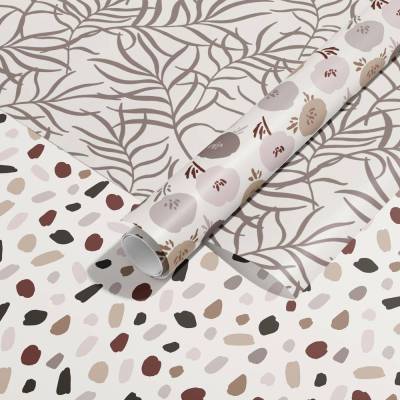 Geschenkpapier Set *Normandie Oak* / DIN A3 Einwickelpapier für Valentinstag, Geburtstag und Muttertag