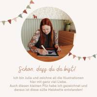 Halskette Pilz Fliegenpilz - Kette 18k vergoldet Wald Pilze Anhänger – süße Halskette Geschenk Bild 3