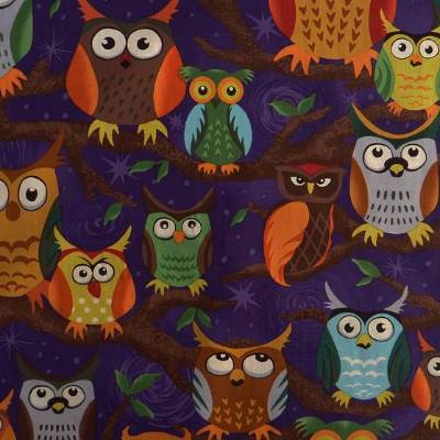 Patchworkstoff Eulen 