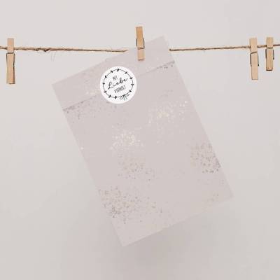 Papiertüten Set *Trendy Shine* / Motiv 2 / Flachbeutel in versch. Größen für Valentinstag und Geburtstag