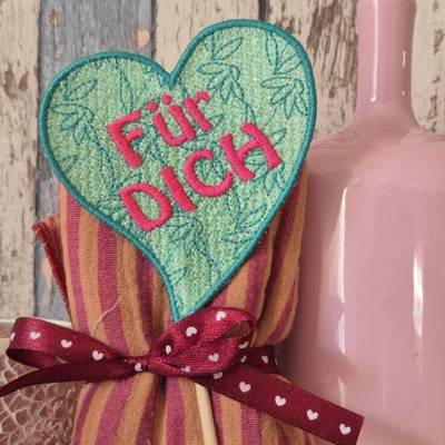 FSL Herz mit Schrift Für Dich 10x10cm