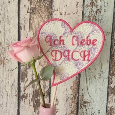 FSL Herz mit Schrift Ich liebe Dich 10x10cm