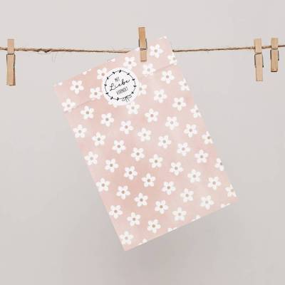 Papiertüten Set *Pink Pastel* / Motiv 1 / Flachbeutel in versch. Größen für Kinder, Geburtstag, Ostern und Muttertag