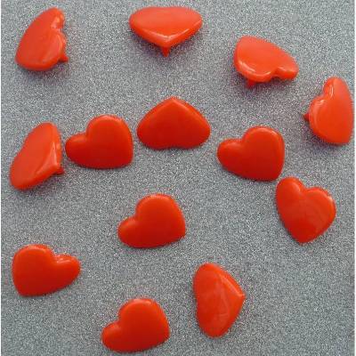 Snaps Druckknopf-Set, glänzend, Herzen rot
