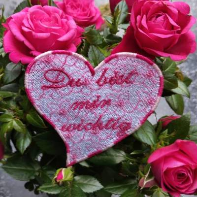 FSL Herz mit Schrift Du bist mir wichtig10x10cm