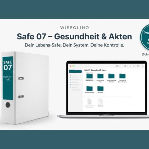 Gesundheitsordner Vorlage PDF & PC-Ordnerstruktur | Arztberichte, Impfpass, Medikamente offline organisieren