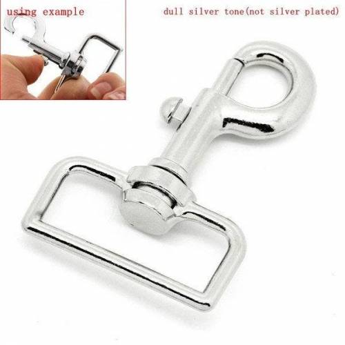 5 Schlüsselringe mit Karabiner, Schlüsselanhänger, silber