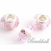 5 Modulperlen Glasschliffperlen Perlen Farbe Rosa Glasperlen facettiert Bild 1