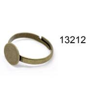 5 oder  20 Ringe mit Klebeplatte, Ringrohling, Fingerring, Fassung, Cabochon, Klebestein,verstellbar, bronze, 13212 Bild 1