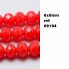 10 Perlen,geschliffen, facettiert,  Glasperlen,  Schmuckperlen, 8x6mm, rot,lila, weiss, türkis Bild 3