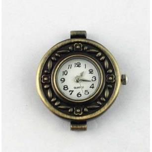1 Uhr Rohling,Quarzuhr, Vintage-Stil, rund, bronze, verziert, arabische Zahlen, Armbanduhr, Kettenuhr, ubr Bild 1