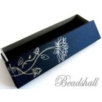 1 Schachtel 22 x 4,5 x 3,5 cm Lotosblume Blau Schmuckschachtel Geschenkschachtel Bild 1