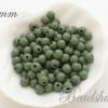 50 Holzperlen 6 mm Perlen Farbe Seerosen-Grün (gefärbt) Bild 1
