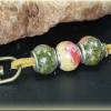 Pfeifenband aus Leder mit Perlen aus Halbedelsteinen, Schlüsselband, lanyard für die Hundepfeife Bild 2