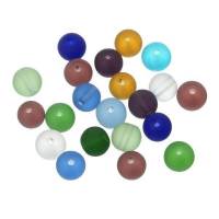 100g Glasperlen, geeist, bunt, 6mm, Perlen, Schmuckperlen, Großpack,  58352 Bild 1