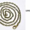 1 oder 12 Kette, Gliederkette, 46cm, bronze, Metallkette, Halskette, Kette, Karabinerverschluss, Bild 2