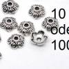 10 oder 100 Perlkappen, Perlen, Kappen für Perlen,Blüte, Blüten, silber, 10mm Bild 4