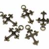 1 Verzierter großer Anhänger , Kreuz, Kruzifix, Antik-Style, Vintage-Stil, bronze, charm, charms, 14739 Bild 2