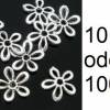10 oder 100 Perlkappen, Perlen, Kappen für Perlen,Blüte, Blüten, silber, 11mm, 05906 Bild 4