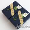 2 Geschenkschachteln Blau Schmuckschachteln mit Blume Calla Geschenkverpackung Nachtblau Bild 1