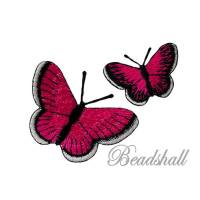 Bügelbilder Set 2 Schmetterlinge pink Applikationen Bild 1
