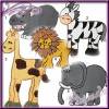 Kinderkissen, Namenskissen, Kissen mit Namen,  Kissen, Löwe, Elefant, Giraffe, Zebra, Nilpferd, Farbwahl Bild 4