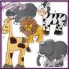 Babydecke Dschungel mit Namen, Decke, Namensdecke,  Name, Tiere, Löwe, Elefant, Giraffe, Zebra, Nilpferd, Farbwahl Bild 4