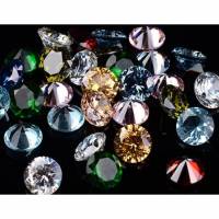 10 geschliffene Glassteine ,Diamentenform,Schmuck, Schmuckherstellung, 002610 Bild 1