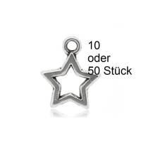 10 oder 50 Stern, Sterne, Sternanhänger,  Anhänger,Vintage-Stil, Charm, 14057 Bild 1
