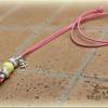 Pfeifenband aus Leder mit Keramikperlen, Schlüsselband, lanyard für die Hundepfeife Bild 3