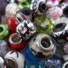 100 Modulperlen, Beads, Großlochperlen, Glas, Porzellan,  Überraschungspaket Module/Beads,bunt gemischter Posten Bild 5