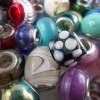 100 Modulperlen, Beads, Großlochperlen, Glas, Porzellan,  Überraschungspaket Module/Beads,bunt gemischter Posten Bild 9