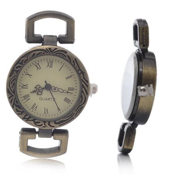1 Uhr Rohling, Qaurzuhr, Vintage-Stil, Armbanduhr, Damenuhr, bronzefarben; 80012 Bild 1
