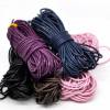 3 Meter Lederband, 2mm,schwarz, lila, braun, rosa, dunkelblau Bild 4