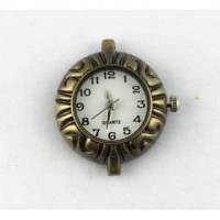 1 Uhr Rohling, Quarzuhr, Vintage-Stil, rund, bronze, verziert, arabische Zahlen, Armbanduhr, Kettenuhr, ubr Bild 1