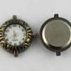 1 Uhr Rohling, Quarzuhr, Vintage-Stil, rund, bronze, verziert, arabische Zahlen, Armbanduhr, Kettenuhr, ubr Bild 2